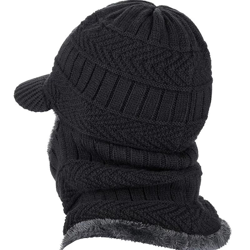 Winter Hat Skullies Beanies Hats Winter Beanies for Men Women Wool Scarf Caps Balaclava Mask Bonnet Knitted Hat