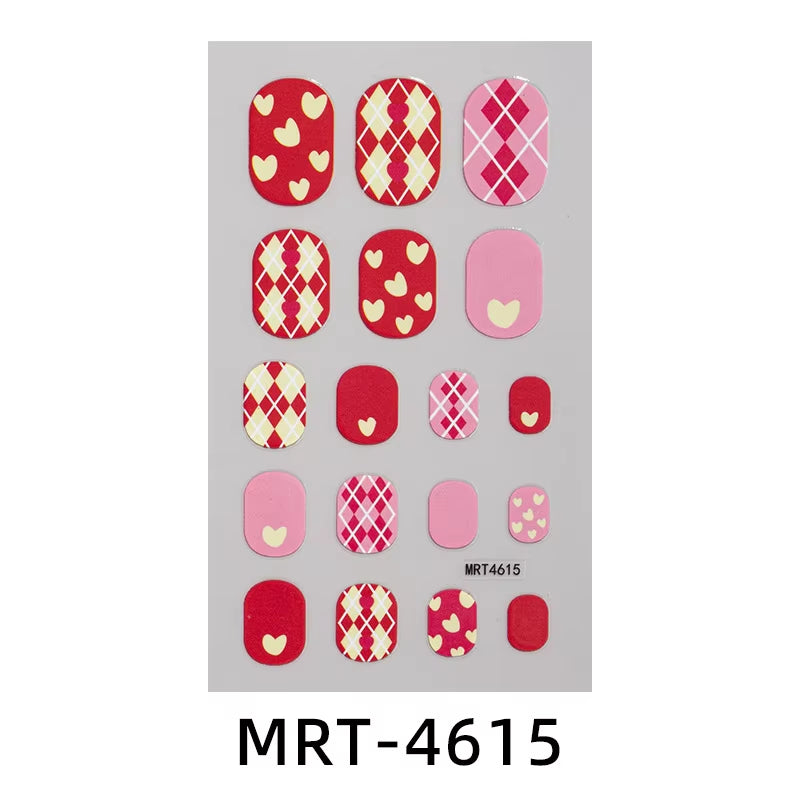 New Children Nail Stickers Cartoon DIY Nail Decorative Sticker Girls Cute Nails Temporary Stickers Kids Nails Art Stickers