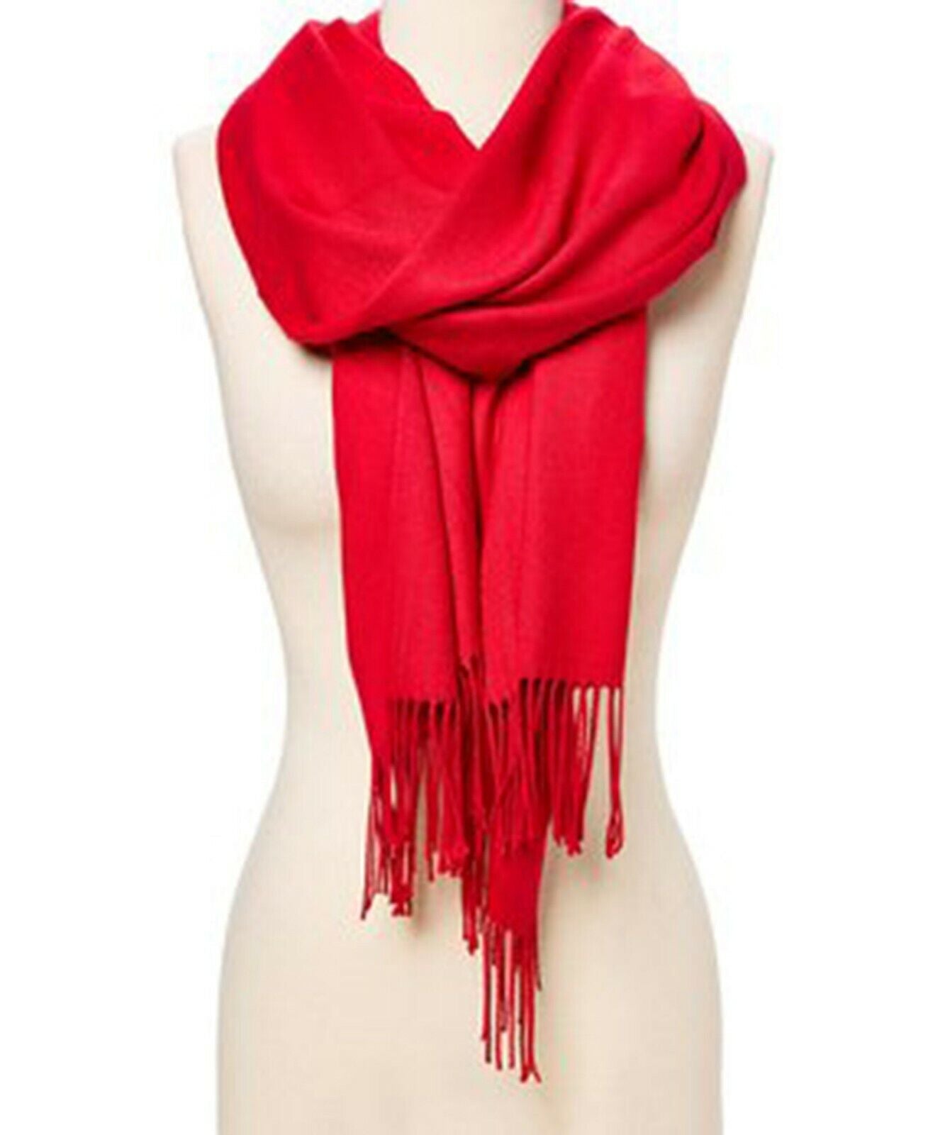 Soft Silk Shawl Wrap Women Pashmina Solid Scarf Stole Cashmere Wool Ladies Scarf